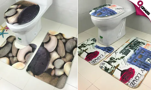 3-Piece Bathroom Mat Set!